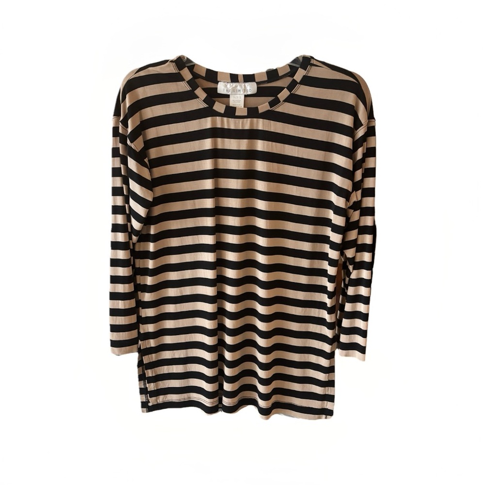 Vintage The Limited 1990s Black Tan Long Sleeve Top